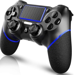 Wireless Controller for Playstation 4/Pro/Slim/PC, Touch Panel Gamepad with Dual Vibration