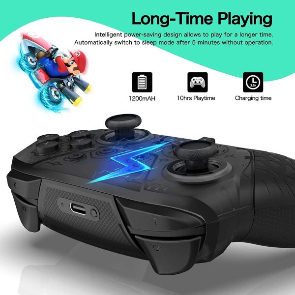 Wireless Pro Controller Gamepad Compatible with Switch Support Amibo, Wakeup, Screenshot and Vibration Functions - Image 2