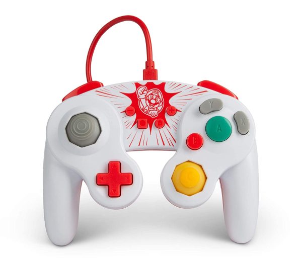 Wired GameCube Style Controller for Nintendo Switch - Mario, Gamepad, Wired Video Game Controller